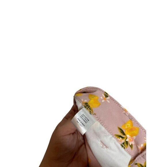 So Floral Lemon Print Low Rise Favorite Midi Shorts Pink Size 5 - Picture 4 of 4